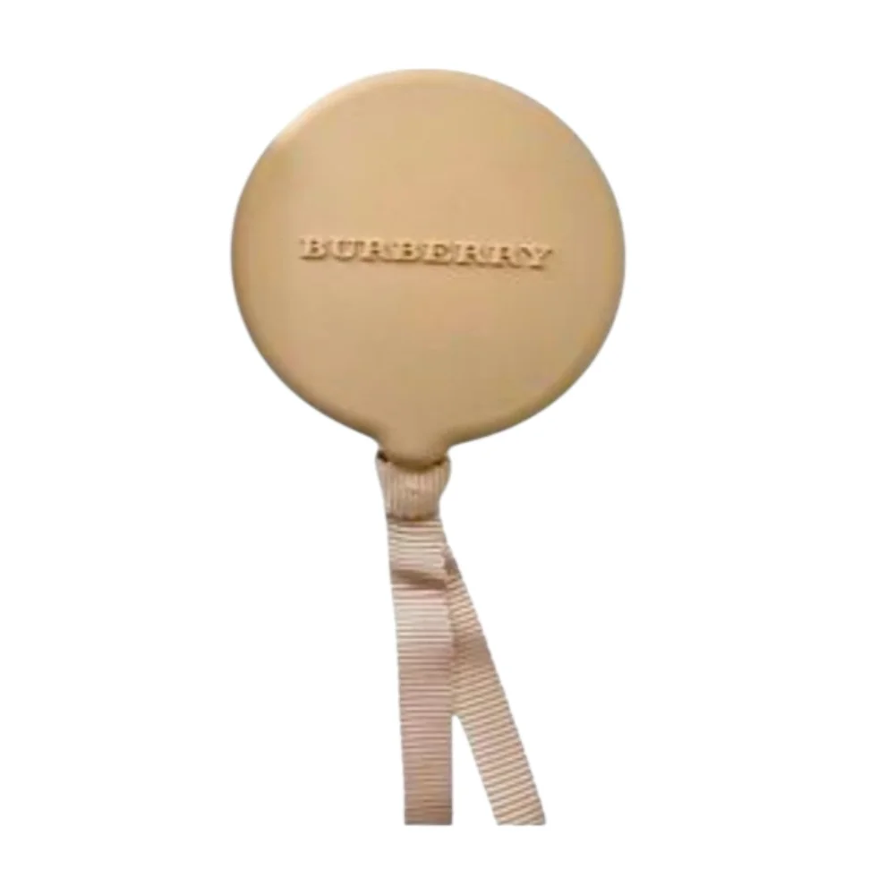 NWOB Burberry Beige Small Round Makeup Mirror with Ribbon Novelty Beauty Gift